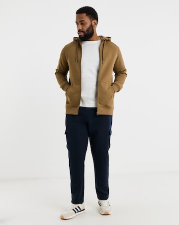 Full Zip Hoodie Long - Beige