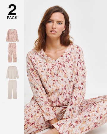 Pretty Secrets Value 2 Pack Long Sleeve Pyjama Sets