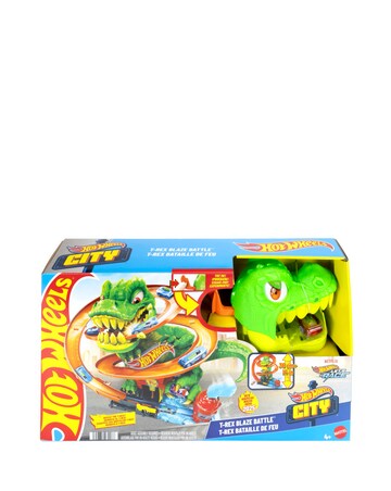 Hot Wheels City T-Rex Blaze Battle Playset