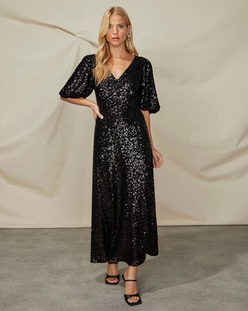 Ro&Zo Evor Sequin Midi Dress