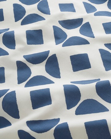 Gray & Osbourn Arran Tile Print Duvet Set Blue