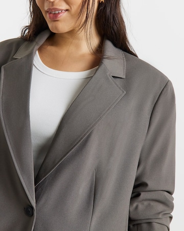 Simply Be Charcoal Oversized Single Breasted Blazer