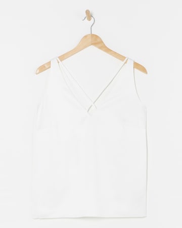 Ivory Criss Cross Satin Cami