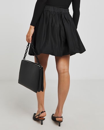 Black Puffball Mini Skirt