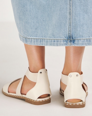 Jade Stretch Cross Flat Sandals Wide E Fit Simply Comfort