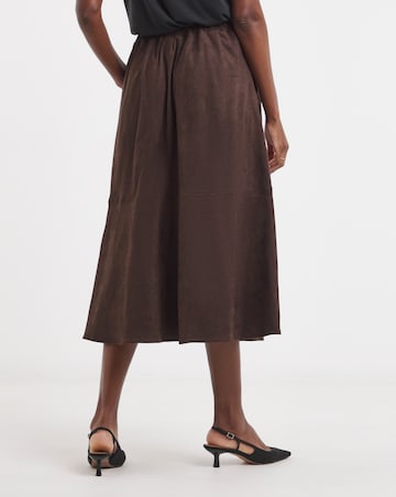 Suedette Midi Circle Skirt