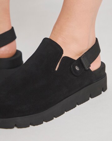 Austin Suede Chunky Closed Toe Mules - Extra Wide Fit (EEE)