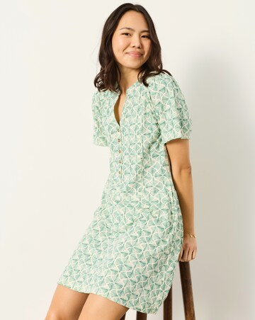 Fatface Meggie Fan Geo Jersey Dress