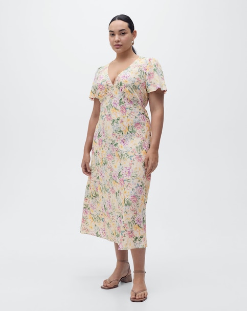 Mango Floral Midi Dress
