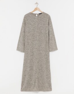 Crew Neck Long Sleeve Seam Maxi Dress
