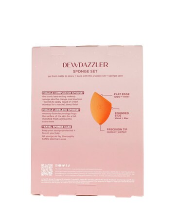 REAL TECHNIQUES DEWDAZZLER SPONGE SET FOR LIQUIDS & CREAMS 3PC