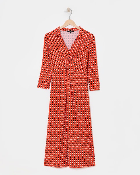 Printed Twist Dress