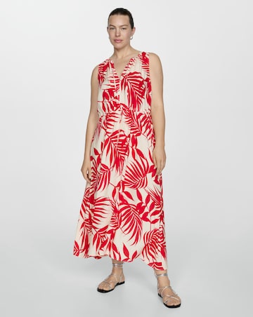 Mango Julia Leaf Print Dress