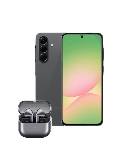 Samsung Galaxy A56 Graphite & Galaxy Buds3 Pro Silver Bundle