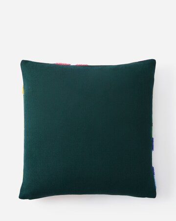 Tropical Leopard Embroidered Cushion