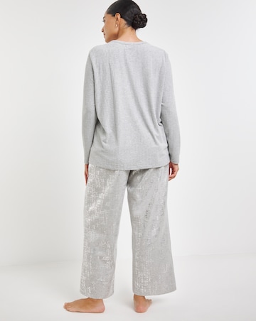Henley Top Foil Print Lounge Set
