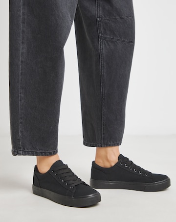 Ryder Lace Up Canvas Trainer - Extra Wide Fit (EEE)
