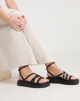 Simply Be Phoebe Strappy Flatform Sandals - Extra Wide Fit (EEE)