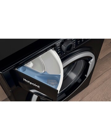 Hotpoint NSWM864CBSUKN, 8kg, 1600rpm Washing Machine - Black + install