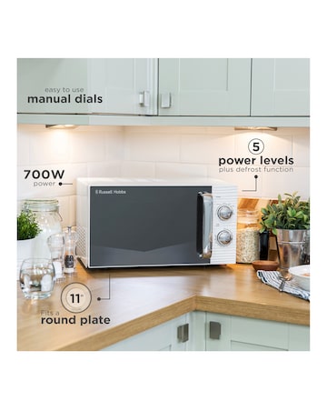 Russell Hobbs RHM1731 17Litre Inspire Compact Manual Microwave - White