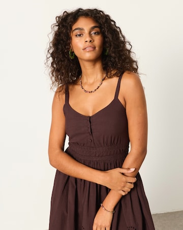 FatFace Teri Embroidered Midi