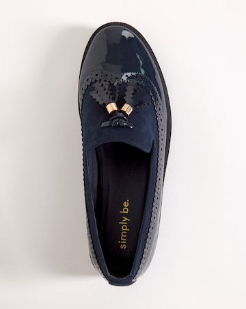 Amy Tassle Trim Loafers - Wide Fit (E)