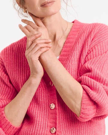 Ribbed V Neck Cardigan