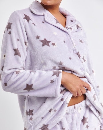 Pretty Secrets Fleece Button Through Pyjama Set