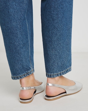 Gracious Square Toe Flat Slingback - Wide Fit (E)