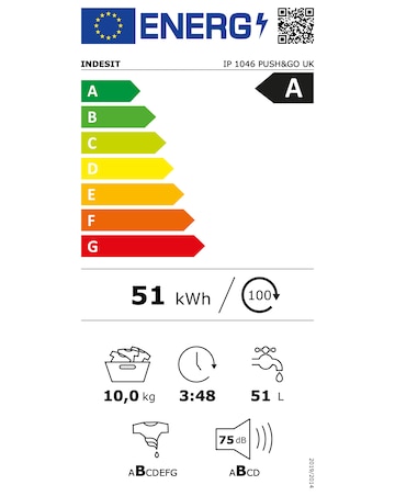 Indesit IP 1046 Push & Go Washing Machine - White