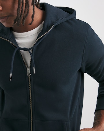 Full Zip Hoodie Long- Navy