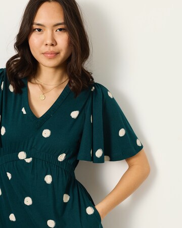 Fatface Grace Spot Jersey Mini Dress