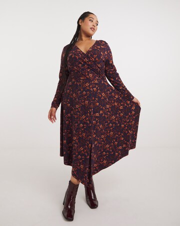 Joe Browns Joe's Favourite Purple Wrap Maxi Jersey Dress