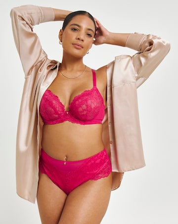 Ann Summers Sexy Lace Planet DD+ Full Cup Wired Bra Dk Pink