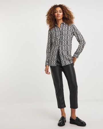 Printed Dipped Back Viscose Shirt