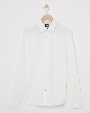 BOSS Linen Mix White Shirt