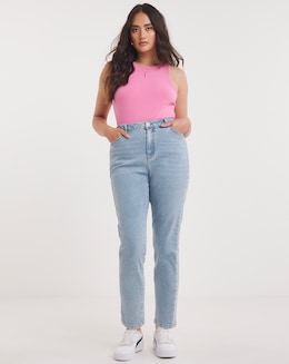 Bromide Blue Slim Mom Jean