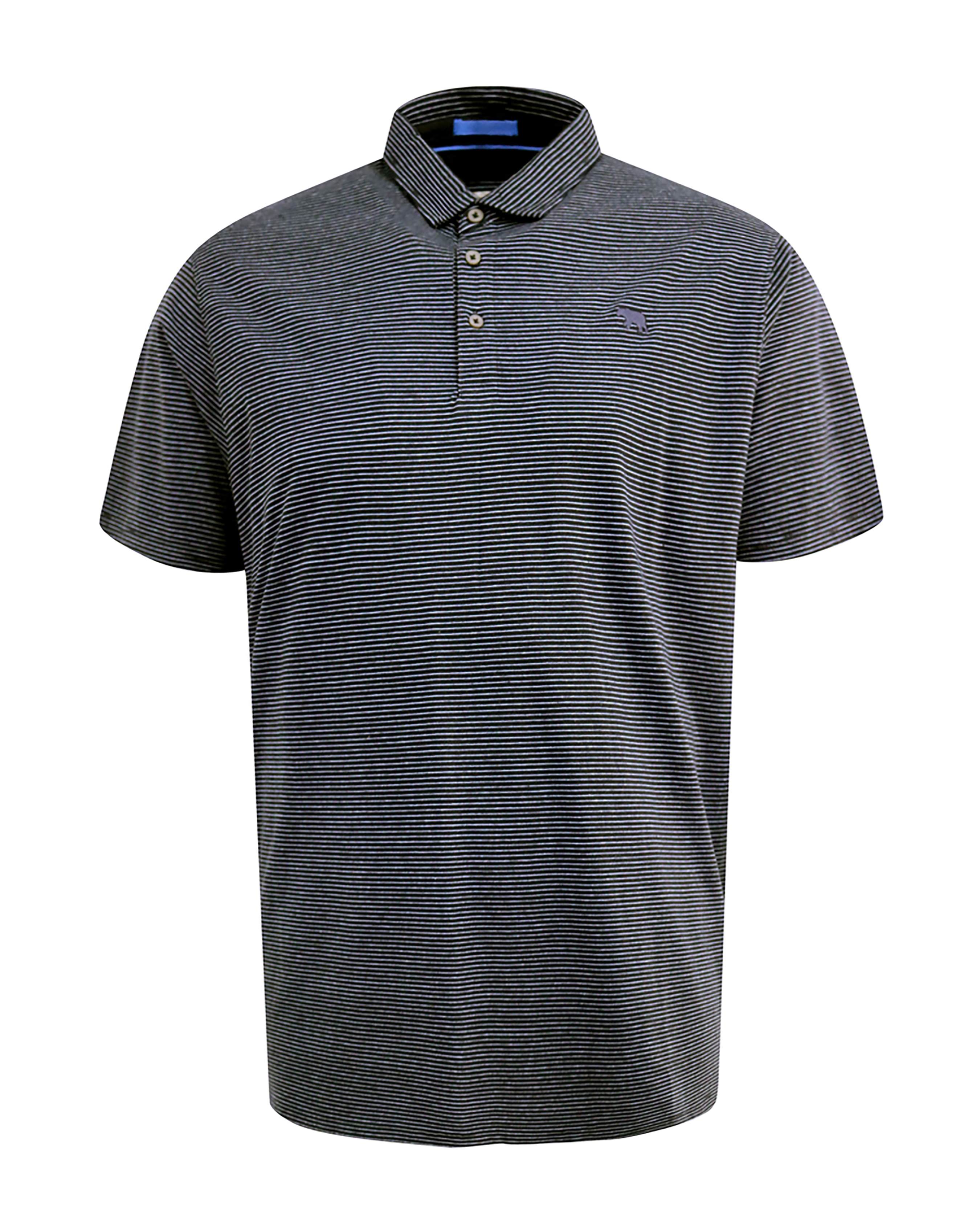 D555 Big And Tall Scunthorp Feeder Stripe Jersey Polo With Bear