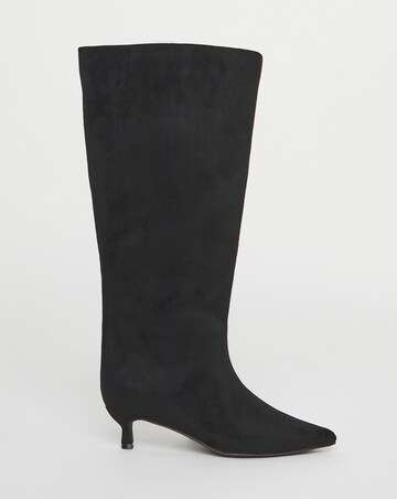 Simone Kitten Heel Straight Leg Boots - Extra Wide Fit (EEE) & Super Curvy Calf