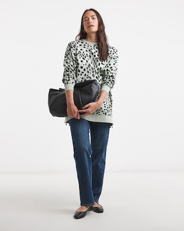 Side Zip Longline Sweatshirt