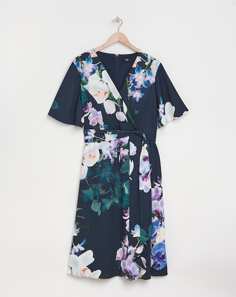 Joanna Hope Angel Sleeve Tie Waist Dress