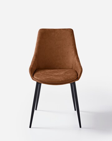 Oslo Panel End Dining Table with 6 Etta Faux Leather Chairs