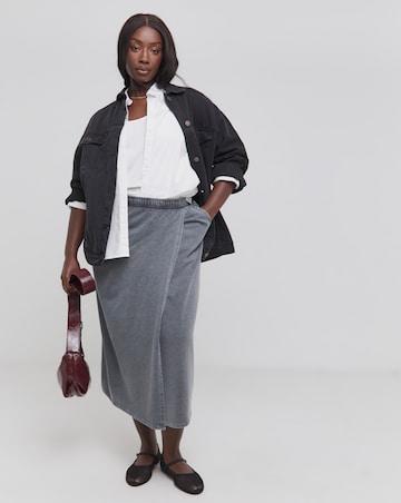 Simply Be Acid Wash Sweat Skirt
