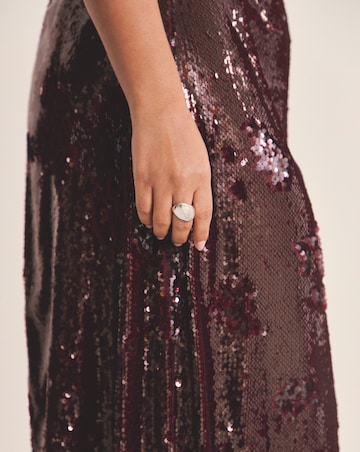 Simply Be Burgundy Sequin Midaxi Skirt