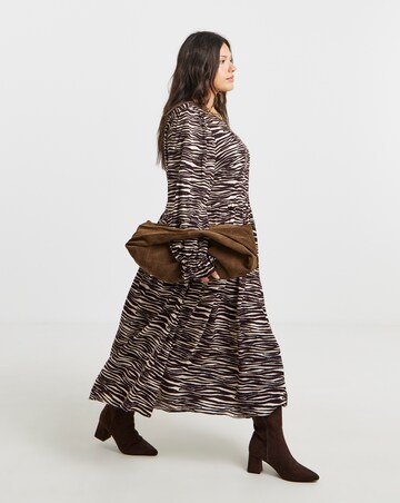 Zebra Pocket Midi Dress