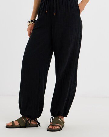 Cotton Cheesecloth Balloon Trousers