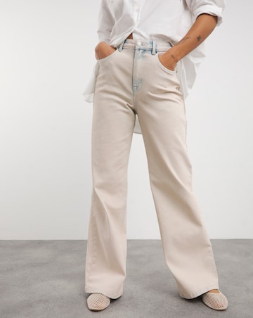 Simply Be Bleach Wash 00s Wide Leg Jean