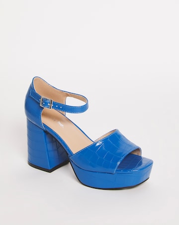 Pavla Classic Platform Heeled Sandals - Wide Fit (E)