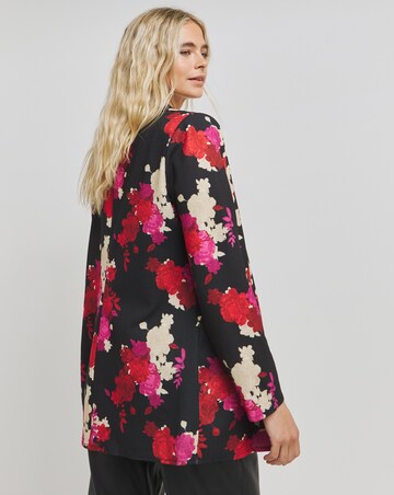 Made in GB Floral Print Scuba Crepe Jersey Blazer
