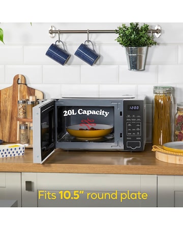 Russell Hobbs RHMT2005S 20L Silver Touch Control Digital Microwave